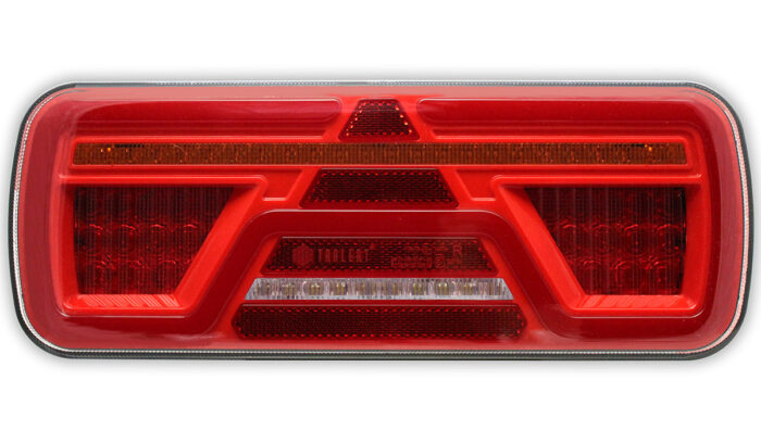achterlicht LED links 7 PIN's AMP connector opbouw remlicht dynamisch knipperlicht  mistlicht achteruitrijlamp neon-achterlicht lengte driehoek IP67 12/24 V Lavaflow - Afbeelding 2