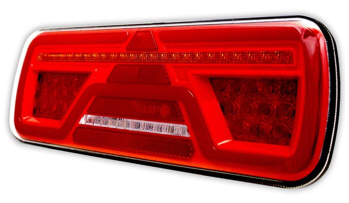 achterlicht LED links 7 PIN's AMP connector opbouw remlicht dynamisch knipperlicht  mistlicht achteruitrijlamp neon-achterlicht lengte driehoek IP67 12/24 V Lavaflow - Afbeelding 3