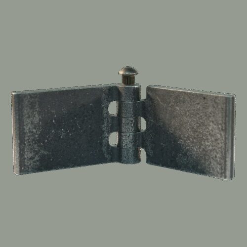 recht portierscharnier met stalen pen 40 x 60mm scharnierblad blank