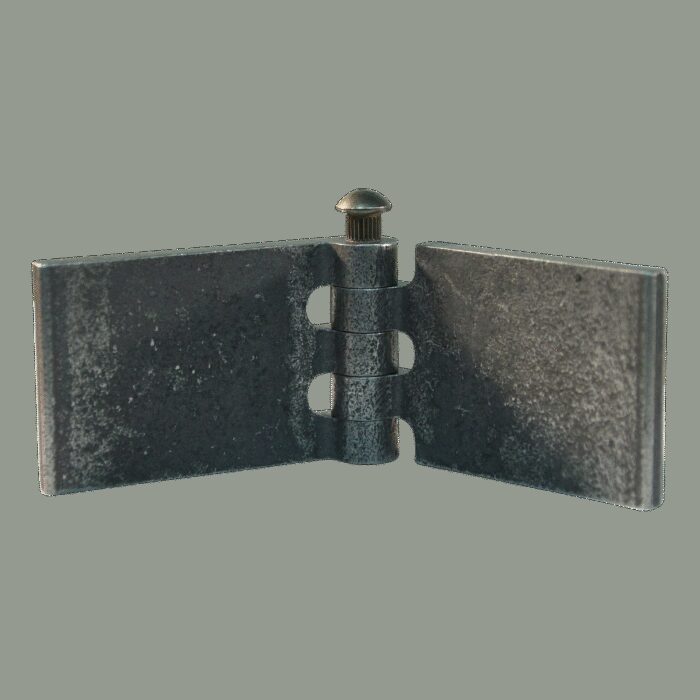 recht portierscharnier met stalen pen 40 x 60mm scharnierblad blank
