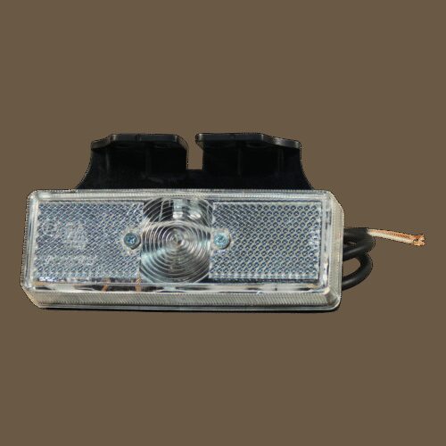 breedtelicht met reflector serie 903 wit met rubber houder kabel met open eind 50cm