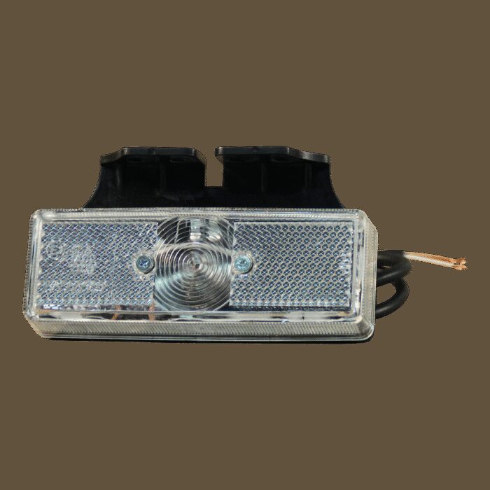 breedtelicht met reflector serie 903 wit met rubber houder kabel met open eind 50cm