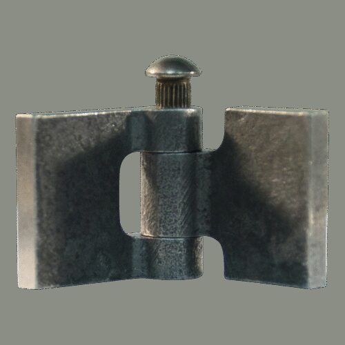 recht portierscharnier met stalen pen 30 x 30mm scharnierblad blank