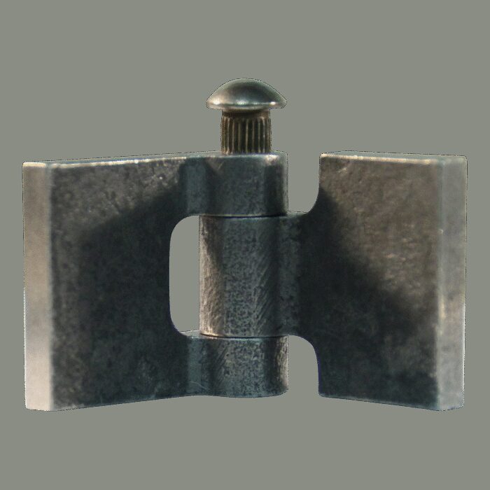recht portierscharnier met stalen pen 30 x 30mm scharnierblad blank