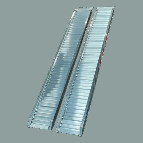 set oprijplaten recht aluminium 2500 x 300 opleglip ( L standaard )