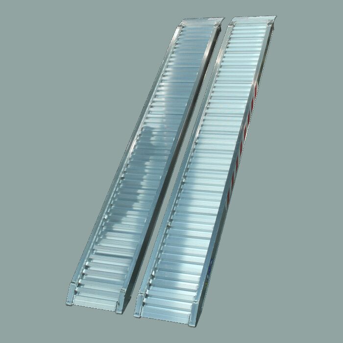 set oprijplaten recht aluminium 2500 x 300 opleglip ( L standaard )
