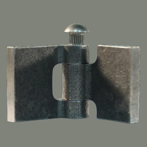recht portierscharnier met rvs pen 30 x 30mm scharnierblad blank