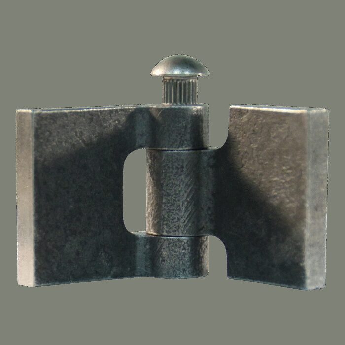 recht portierscharnier met rvs pen 30 x 30mm scharnierblad blank