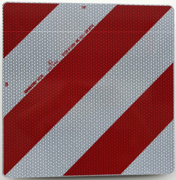 markeringsbord lange lading Europa 423x423x1mm rood / wit Klasse 3 folie