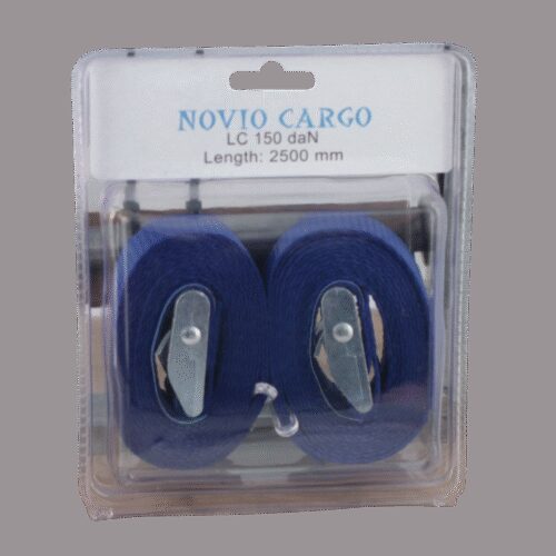 spanband met klemgesp (set 2 stuks) , blauw 25mm 2500mm Novio Cargo