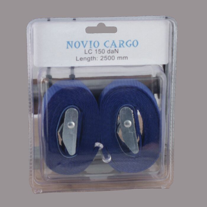 spanband met klemgesp (set 2 stuks) , blauw 25mm 2500mm Novio Cargo