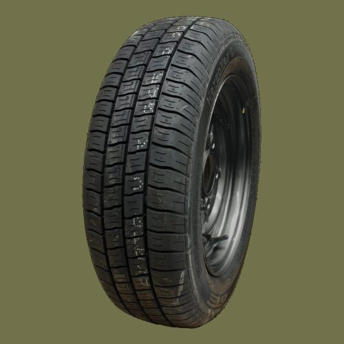 luchtband + wiel 185/60 R12C Kargomax ST-6000 M+S + 5½Jx12H2 ET30 67/112/5 104/101 N staal zwart