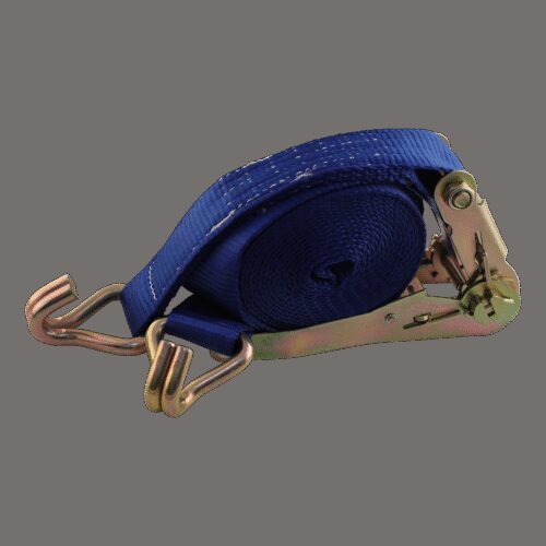 spanband, 2-delig , met ratel en dubbele punthaken blauw 50mm 5000mm Novio cargo