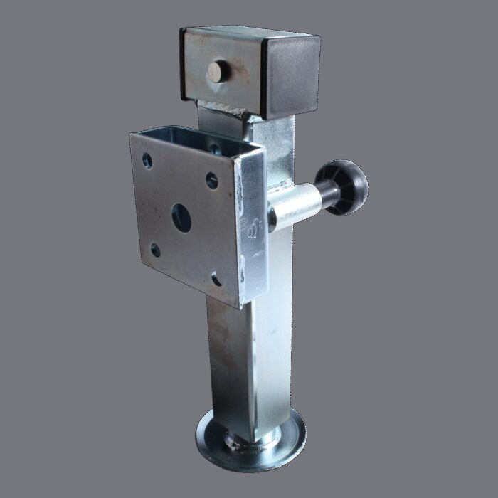 steunpoot wegklapbaar SF60-D42-met zeskant SW19 en adapter ⧄60mm 1300kg verzinkt 240mm 415mm