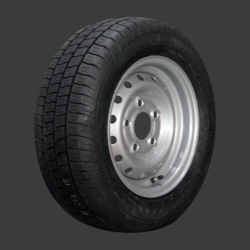 luchtband + wiel 185/60 R12C Kargomax ST-6000 M+S + 5½Jx12H2 ET30 67/112/5 104/101 N staal grijs