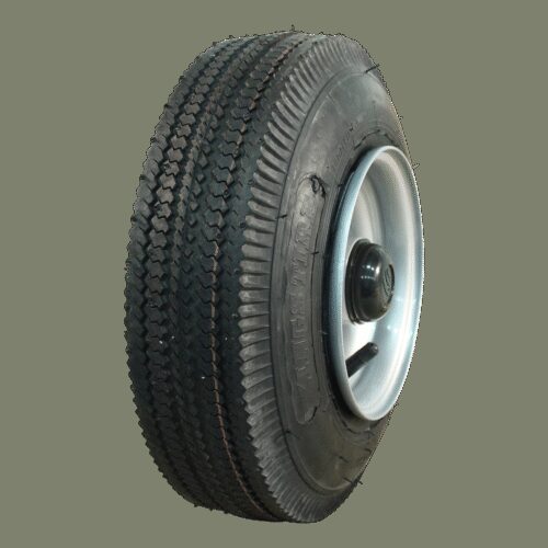 luchtband + wiel 4.10/3.50-6 V-6603 4PR + 4.50Ax6 ET0 NL75 44 A3 staal grijs