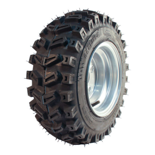 luchtband + wiel 16x6.50-8 Xtrac 2PR + 5.50x8H2 ET0 60/100/4 staal, grijs,