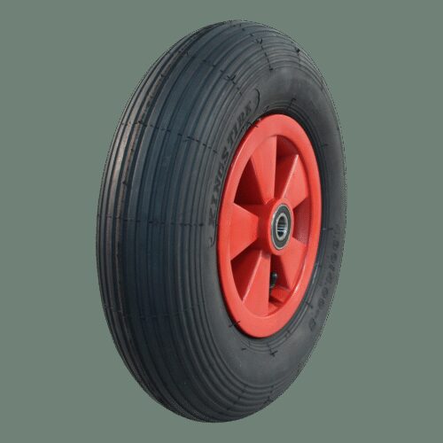 luchtband + wiel 4.80/4.00-8 S-2202 4PR + 2.50Ax8 NL88 A3 kunststof rood