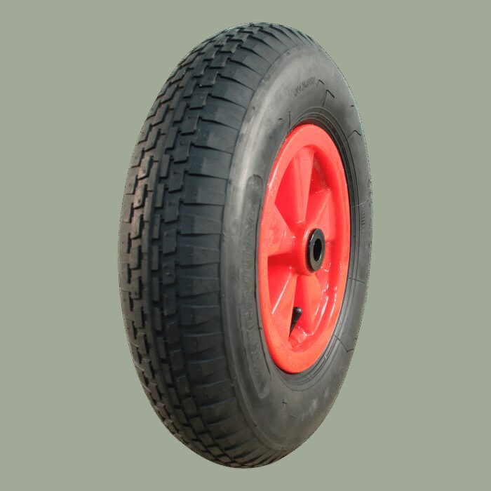 luchtband + wiel 4.80/4.00-8 V-6635 4PR + 2.50Ax8 NL75 kunststof rood