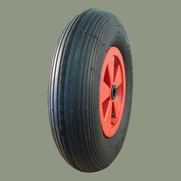 luchtband + wiel 3.50-8 V-5501 4PR + 2.50Ax8 rollager Ø20 NL88 48 A3 kunststof rood