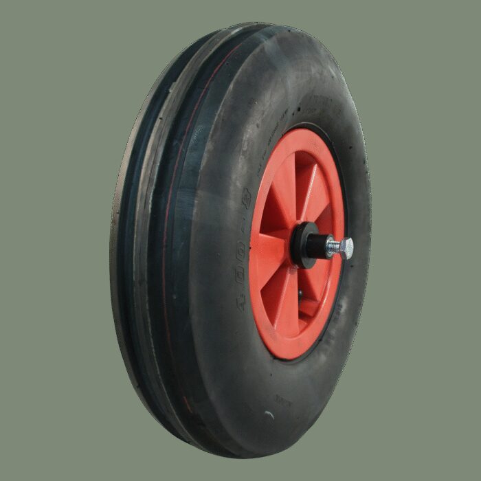 luchtband + wiel 4.80/4.00-8 V-8502 4PR + 2.50Ax8 NL88 kunststof rood