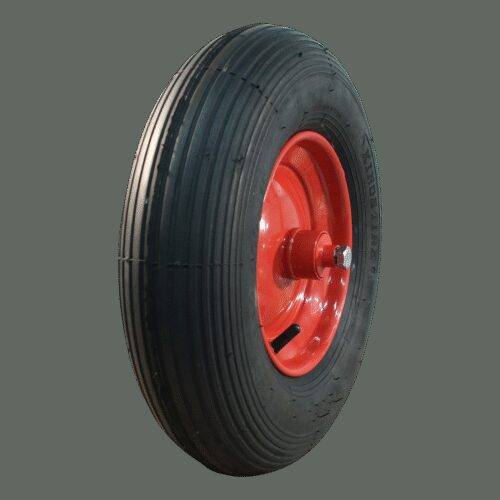 luchtband + wiel kruiwagenas 4.80/4.00-8 V-8502 4PR + 2.50Ax8 ET0 NL186 250,0 staal rood