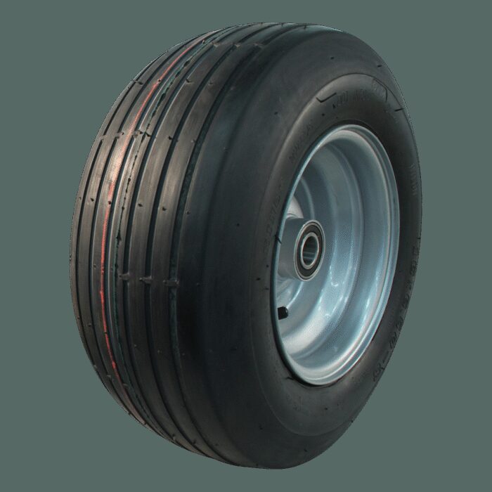 luchtband + wiel 16x6.50-8 V-3503 4PR + 5.50Ax8H2 ET0 NL90 staal grijs