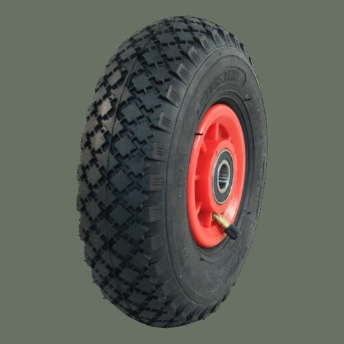 luchtband + wiel 3.00-4 S-2303 2PR + 2.10x4 NL75 kunststof rood