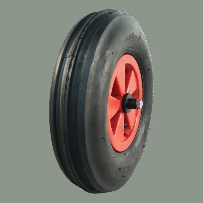 luchtband + wiel 4.80/4.00-8 V-8502 4PR + 2.50Ax8 NL75 kunststof rood