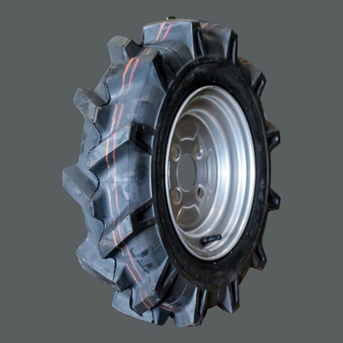 luchtband + wiel 4.00-10 V-8803 4PR + 3.50Bx10H2 ET0 60/100/4 49 A3 staal grijs rechts