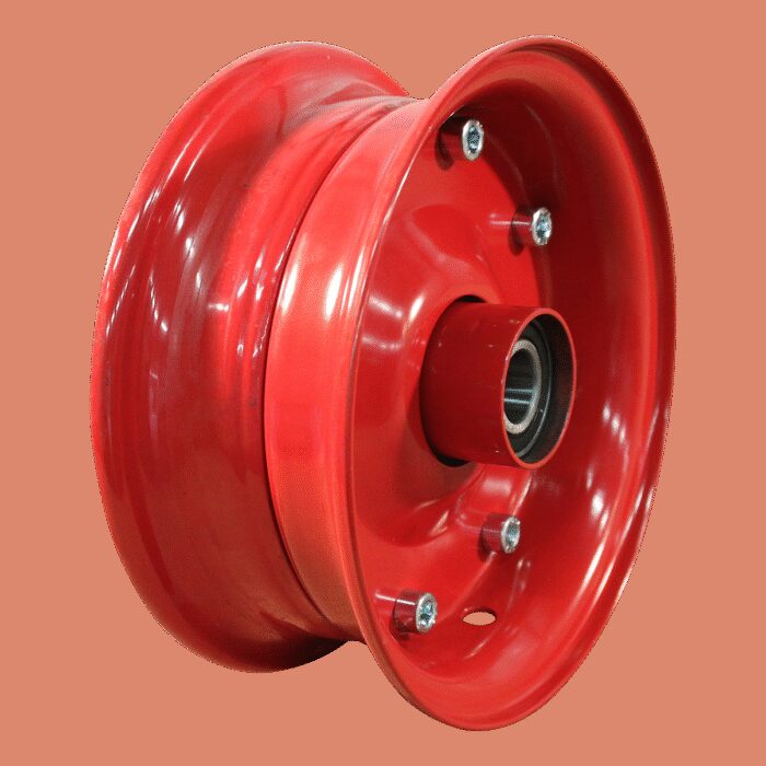 wiel 3.00D-8 ET0 kogellager Ø25 NL100 staal rood