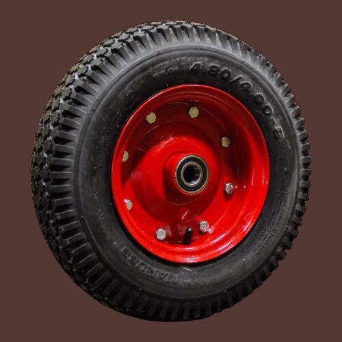 luchtband + wiel 4.80/4.00-8 S-2202 4PR + 3.00D-8 ET0 NL100 A3 staal rood