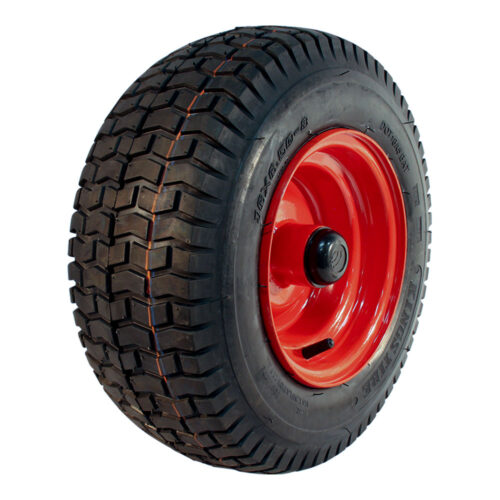 luchtband + wiel 16x6.50-8 V-3502 4PR + 5.50Bx8H2 ET0 NL110 staal rood