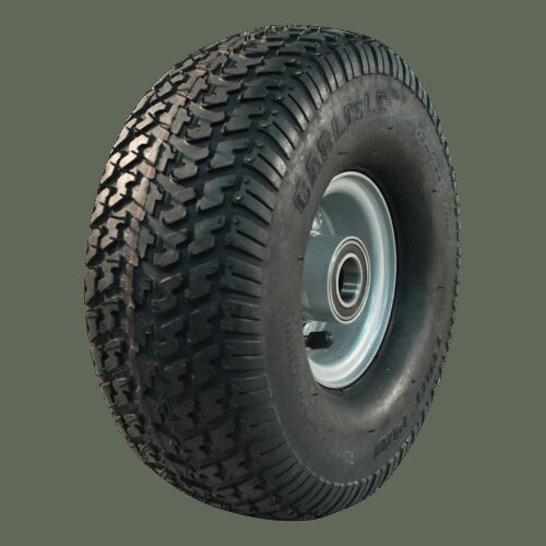 luchtband + wiel 12x5.00-4 (140/65-4) Turf Pro 2PR + 2.10-4H2 ET0 kogellager Ø25 NL75 38 A4 staal grijs