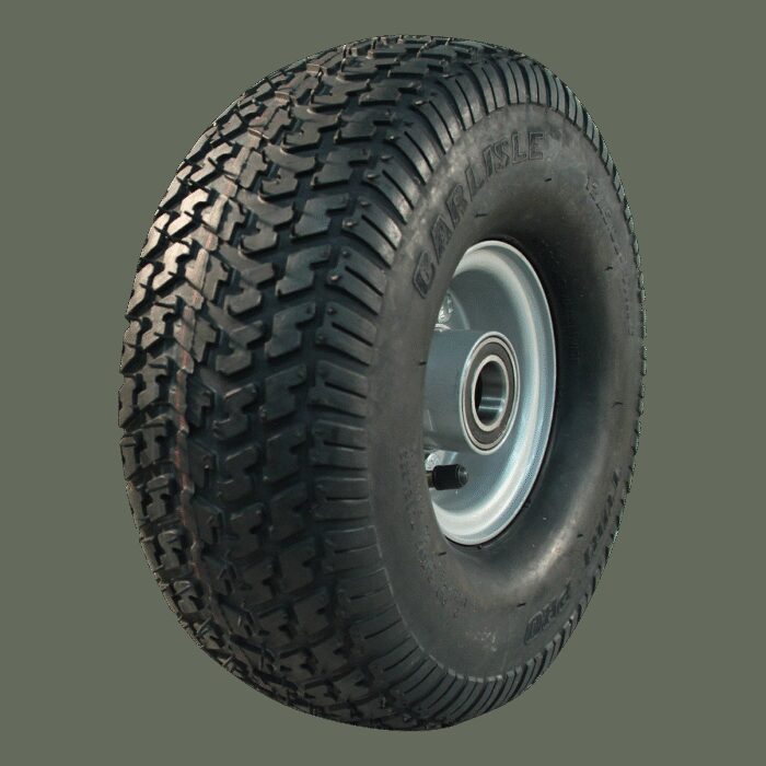luchtband + wiel 12x5.00-4 (140/65-4) Turf Pro 2PR + 2.10-4H2 ET0 kogellager Ø25 NL75 38 A4 staal grijs