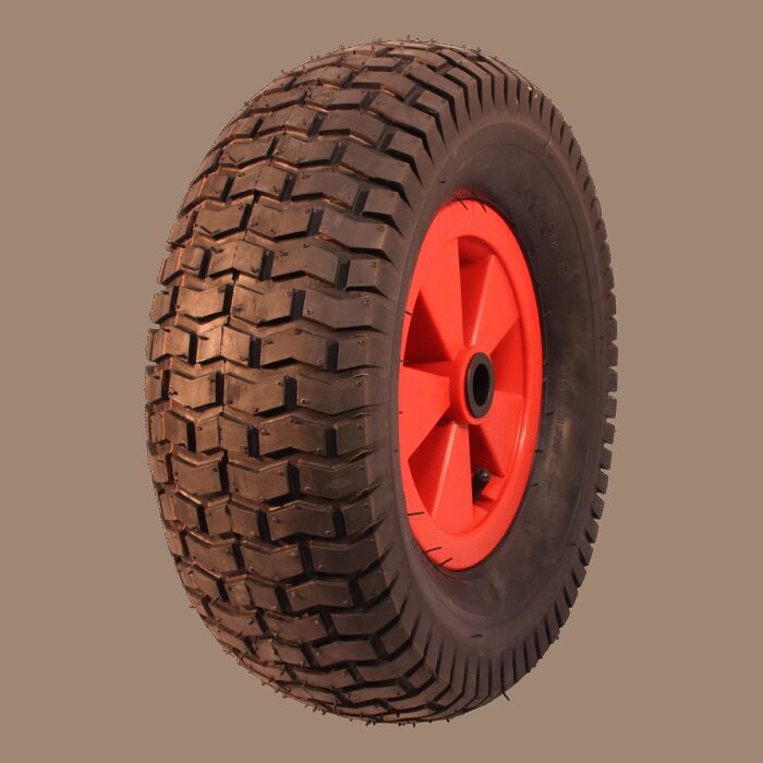 luchtband + wiel 16x6.50-8 V-3502 4PR + 2.50Ax8 rollager Ø20 NL88 kunststof rood