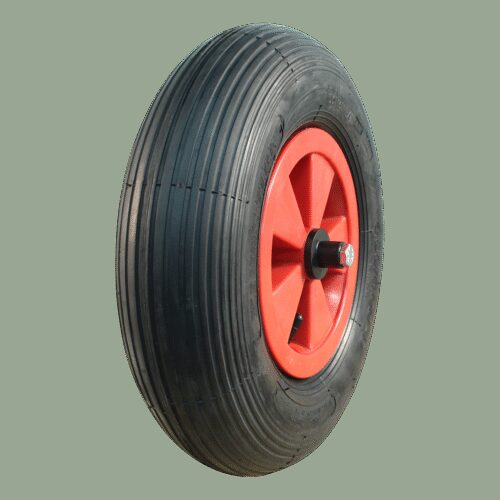 luchtband + wiel 4.80/4.00-8 S-2301 4PR + 2.50Ax8 NL75 A3 kunststof rood