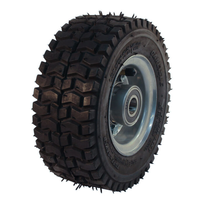 luchtband + wiel 9x3.50-4 Turf Saver 4PR + 2.10-4 ET0 kogellager Ø20 NL75 40 A6 staal grijs