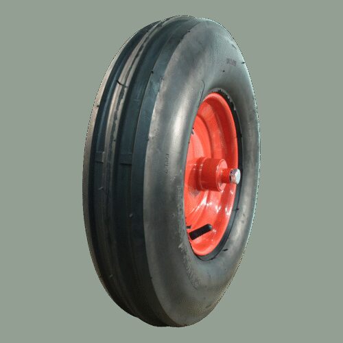 luchtband + wiel 4.80/4.00-8 V-8502 4PR + 2.50Ax8 ET0 NL96 staal rood