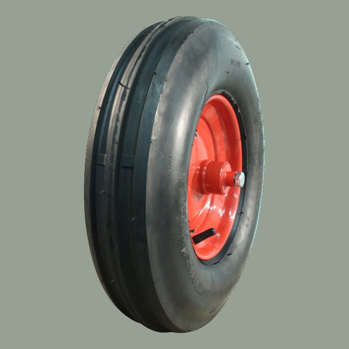 luchtband + wiel 4.80/4.00-8 V-8502 4PR + 2.50Ax8 ET0 NL96 staal rood