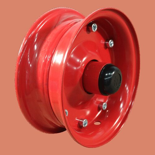 wiel 3.00D-8 ET0 kogellager Ø25 NL88 staal rood