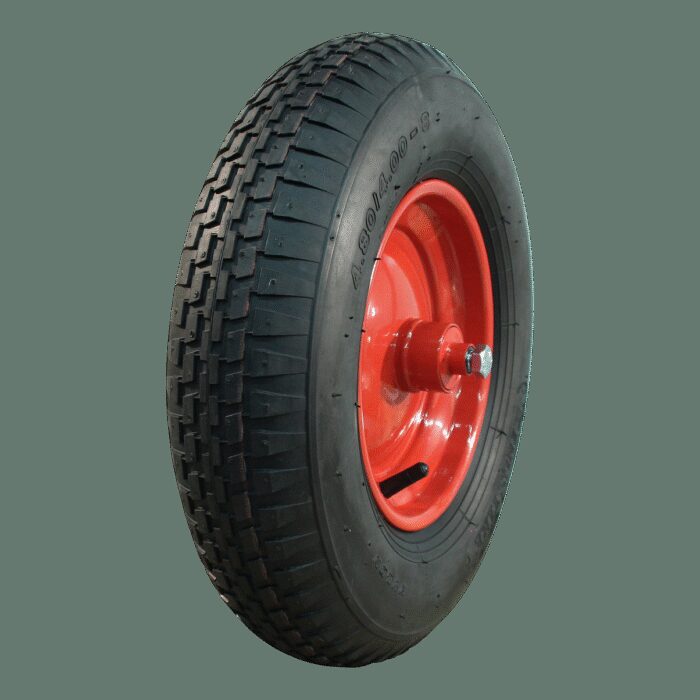 luchtband + wiel 4.80/4.00-8 V-6635 4PR + 2.50Ax8 ET0 NL96 staal rood