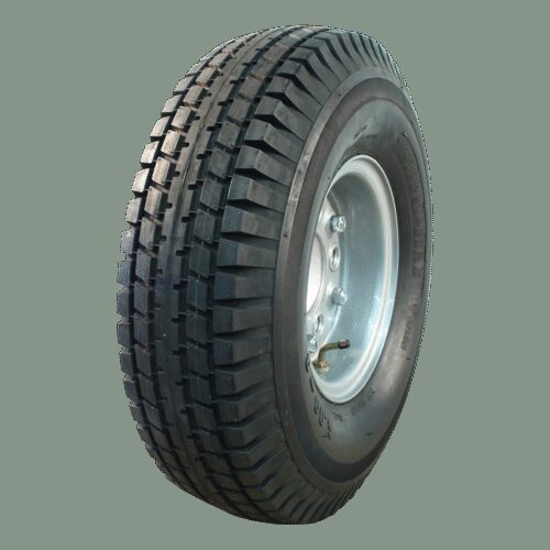 luchtband + wiel 6.00-9 V-6509 6PR + 4.00E-9 ET0 94/140/5 88 L staal grijs