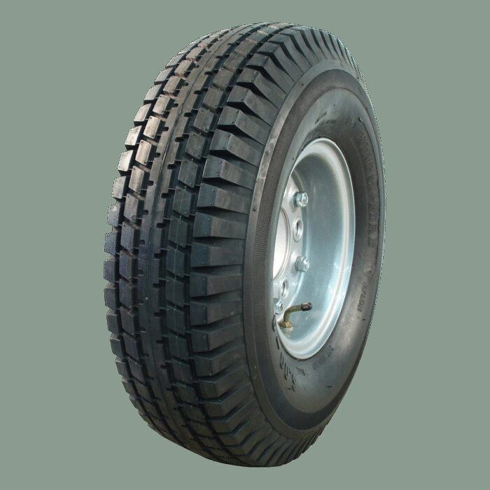 luchtband + wiel 6.00-9 V-6509 6PR + 4.00E-9 ET0 94/140/5 88 L staal grijs