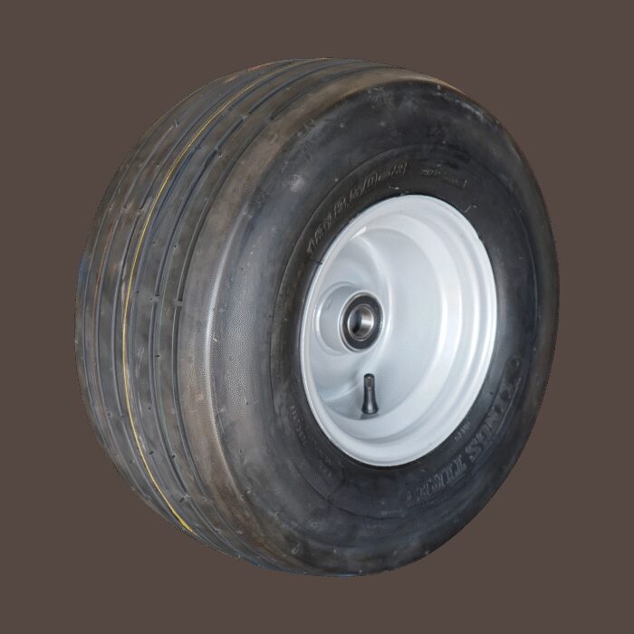 luchtband + wiel 18x8.50-8 V-3503 4PR + 7.00Ax8H2 ET0 NL90 A3 staal grijs