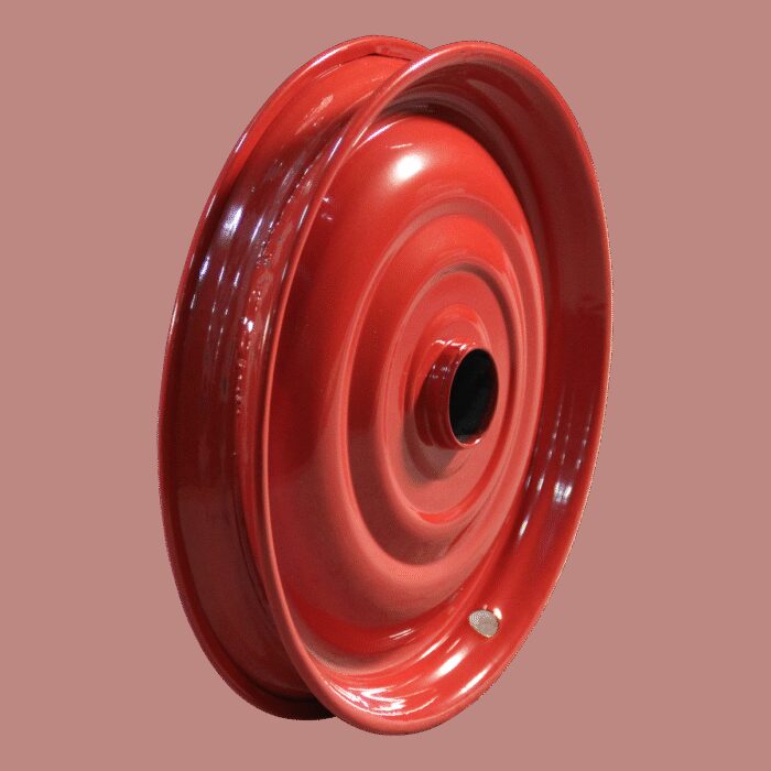 luchtband + wiel 12 1/2 x 2 1/4 (2.25-8) C-51 2PR + 1.25x8 (12 1/5x 12 1/4) ET0 Ø20 staal, rood - Afbeelding 2