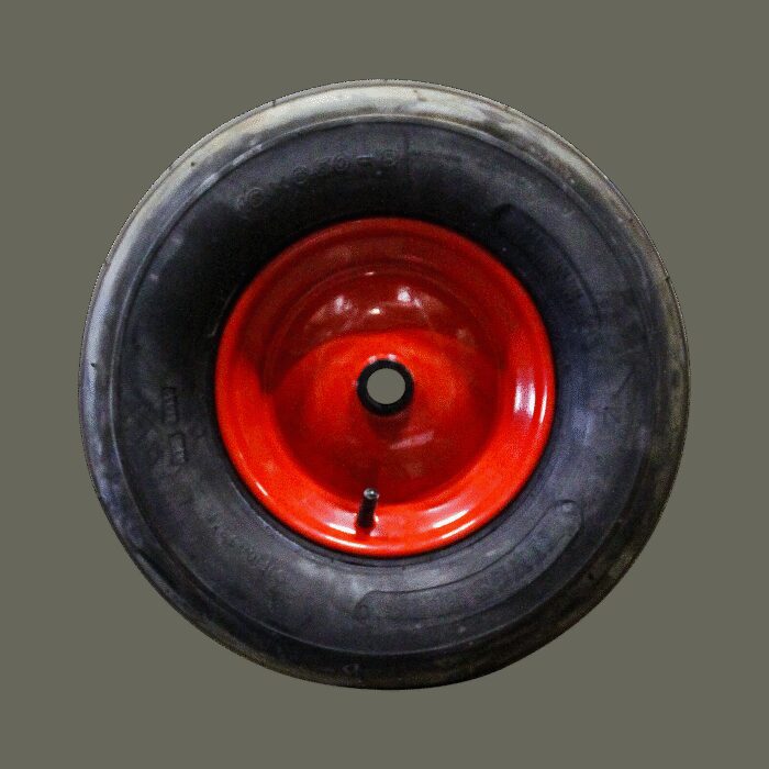 luchtband + wiel 16x6.50-8 V-3503 6PR + 2.50Ax8 ET0 rollager Ø25 NL75 A3 staal rood - Afbeelding 3