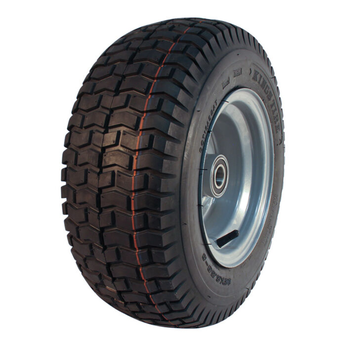 luchtband + wiel 16x6.50-8 V-3502 4PR + 5.50Ax8H2 ET0 NL90 staal grijs