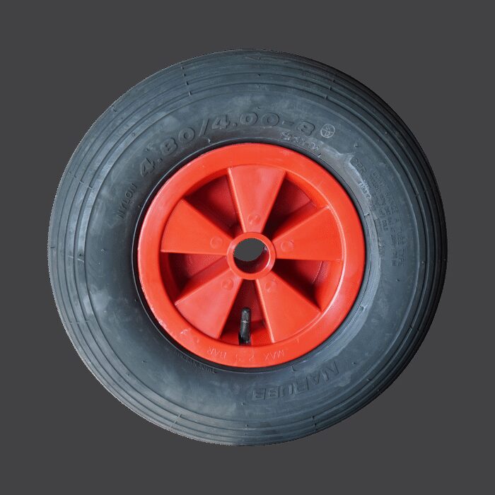 luchtband + wiel 4.80/4.00-8 S-2301 2PR + 2.50Ax8 NL75 45 A3 kunststof rood - Afbeelding 4