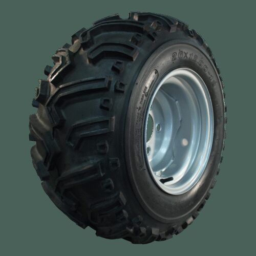 luchtband + wiel 26x12.00-12 KT-103 4PR + 10.50Ix12H2 ET0 94/140/5 53 L staal grijs